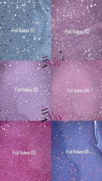 Гель з фольгою 01 VAV PROFESSIONAL / Foil flakes gel 01 VAV PROFESSIONAL Ffbg фото